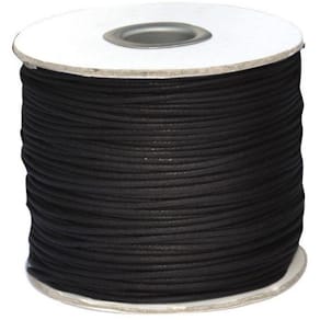 Halsbandssnodd Syntetläder Svart, 1,5mm x 100m