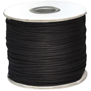 Halsbandssnodd Syntetläder Svart, 1,5mm x 100m