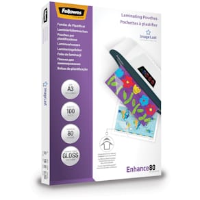 Laminat FELLOWES A3 80mic klar 100/fp