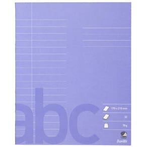 Skolehæfte Bantex linjeret, hvid 170 x 210 mm, 20 stk