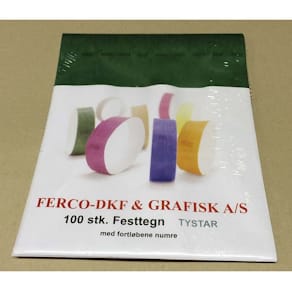 Festtegn grøn karton 20 x 250 mm, 100 stk