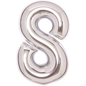 Folienballon Amscan Zahl 8, silber