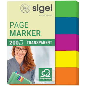 Haftmarker Sigel, 12 x 50 mm, sortiert