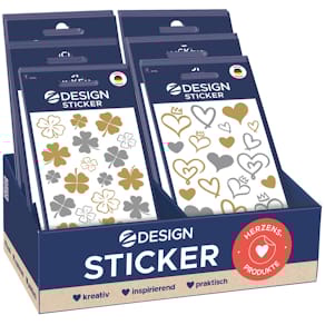 Sticker Avery Zweckform Thekendisplay, gold & silber, 60 Stück