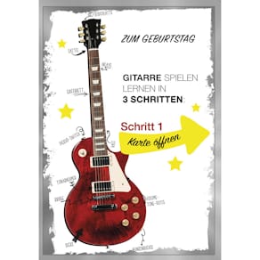 Geburtstagskarte Apollo, A4, E-Gitarre