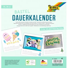 Bastelkalender Folia, 23 x 24 cm, weiß