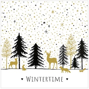 Zelltuchserviette ATELIER Modern Wintertime, 33 x 33 cm