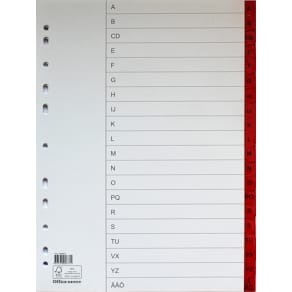 Register flikförstärkt A4 A-Ö