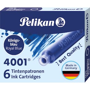 Inktpatronen Pelikan 4001, koningsblauw (6 stuks)