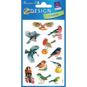 Schmucketikett Avery Zweckform Creative, Vögel