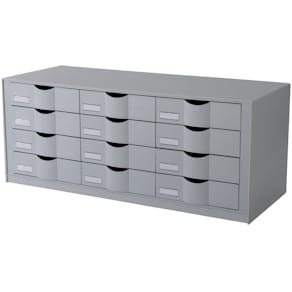 Sortierablage Paperflow 9H444L2.02, 12 Fächer, grau