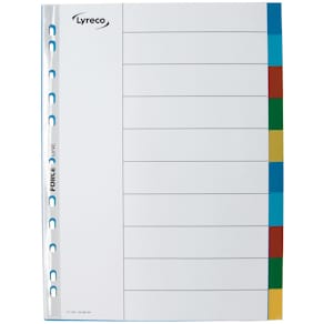 Plastregister LYRECO A4+ PP 10-flik färg