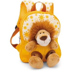Rucksack NICI Löwe, mit Plüschtier, 25 cm, gelb
