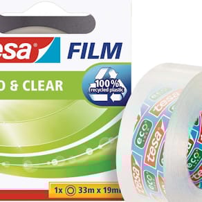 Tape tesa ecoLogo transparent 19mm x 33m, 10 ruller