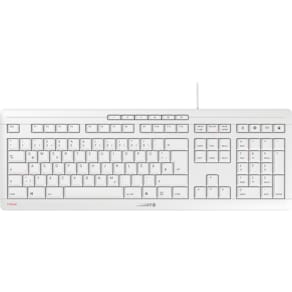 Tastatur Cherry Stream Keyboard Corded, weiß/grau