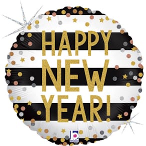 Folienballon GRABO Confetti Happy New Year, 46 cm