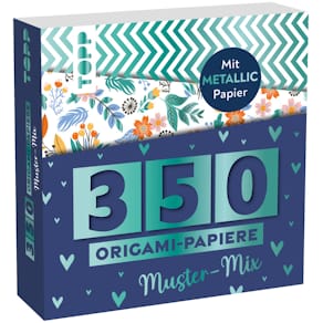 Origami-Papiere TOPP Muster-Mix, 350 Blatt, Metallic-Effekt
