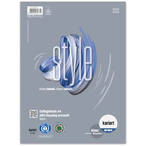 Collegeblock Staufen Style Green, A4, 80 Blatt, kariert