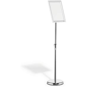 Prospektständer Durable, Boden Alu, A4 quer, silber
