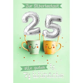 Glückwunschkarte Silberhochzeit