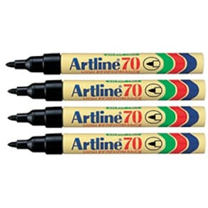 Märkpenna Artline 70 4-pack blister svart 12st