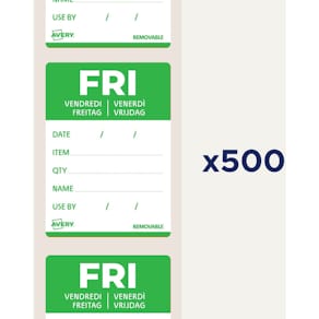 Tages-Etiketten Avery Zweckform 40x56mm, 500 St., grün, Freitag