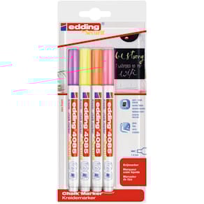 Kreidemarker edding 4085, 4 St., 1–2 mm, Neon