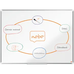 Whiteboard NOBO premium stål 120x90cm
