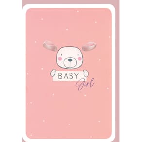 Grußkarte Freudiges Ereignis, rosa, mit Applikation, inkl. Umsch 