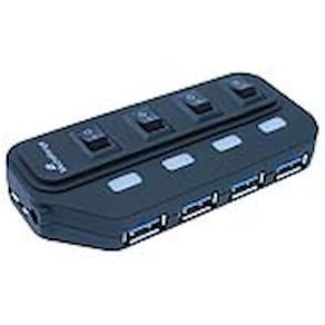 USB-Hub MediaRange 3.0, 1:4, weiß/sw