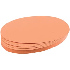Moderationskarten FRANKEN Oval, 11 x 19 cm, orange