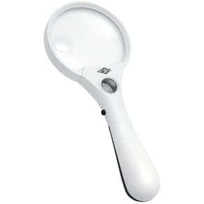 Leselupe WEDO PROFI-Lupe mit 3 LEDs, schwarz/weiß