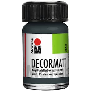 Acrylfarbe Marabu Decormatt, dunkelgrau, 15 ml
