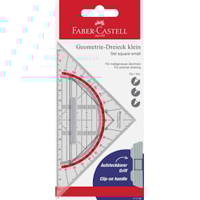 Geodreieck Faber-Castell, klein, mit Griff