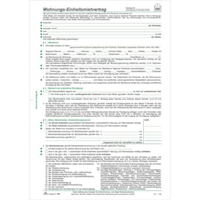 Mietvertrag RNK Wohnungs-Einheitsmietvertrag, DIN A4, 10 Stück