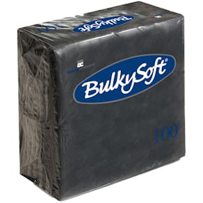 Kaffeservietter BulkySoft 2-lags, sort 24x24 cm, 100 stk
