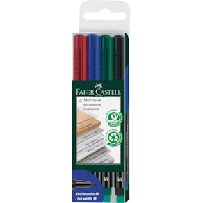 Overheadstift Faber-Castell Multimark OHP-PLUS, 4er-Etui