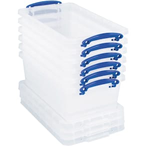 Opbergdoos Really Useful Box, 5,5 l, nestbaar, transparant
