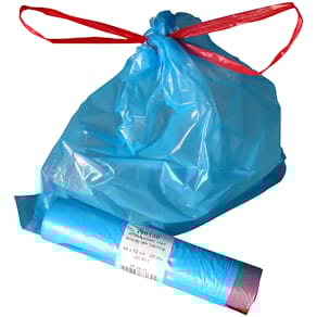 Affaldsposer HDPE 28 µm blå, 440x520 mm m/lukning, 25 stk