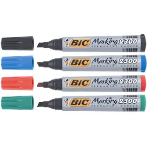Märkpenna BIC Eco 2300, sned, 4 färger