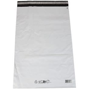 Forsendelsespose Coex 400x600, 50 µm, sort/hvid, tapeluk, 100 stk