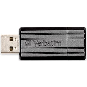 USB-stick Verbatim PinStripe, 64 GB, zwart