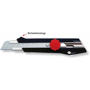 Cuttermesser ECOBRA, 18 mm Klinge, schwarz/rot