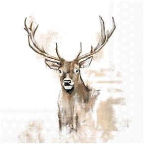 Motivservietten Ambiente, 25 x 25 cm, Hirsch