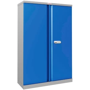 Flügeltürenschrank Phoenix Safe SCL1491GBE 3 Fachböden grau/blau