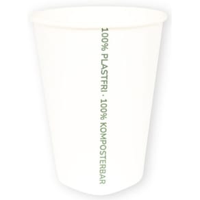 Kaffebæger biologisk nedbrydeligt, plastikfri, 120 ml, 1000 stk