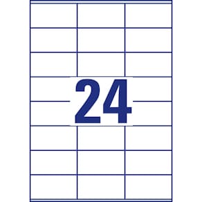 Universaletiketten Avery Zweckform, 70 x 36 mm, weiß, A4