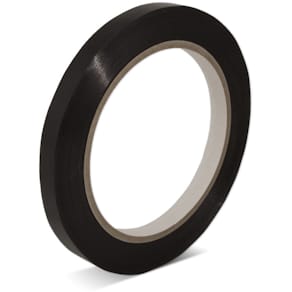 Pakketape Master'in sort 9 mm x 66 m, PVC/naturgummi, 6 rl