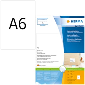 Universaletiketten HERMA A6, 105x148 mm, weiß, 800 Stück