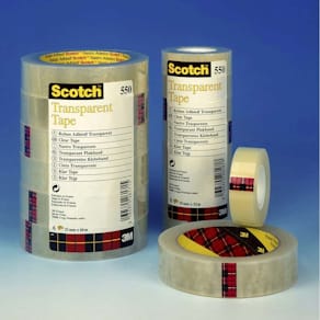 Tape, Scotch 550, 15mmx66.00m, Klar pakke a 10 ruller